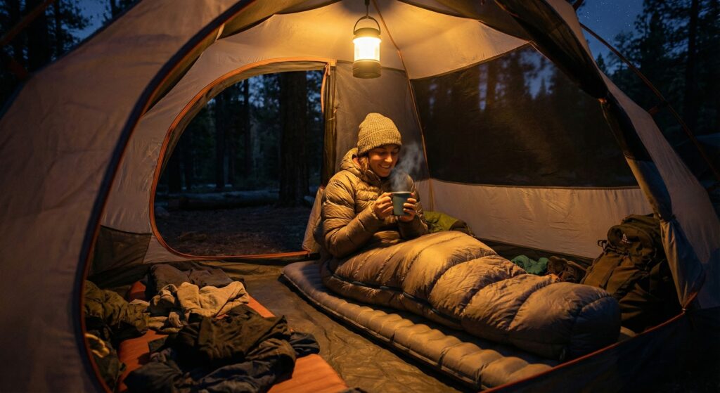 How to Stay Warm While Camping at Night